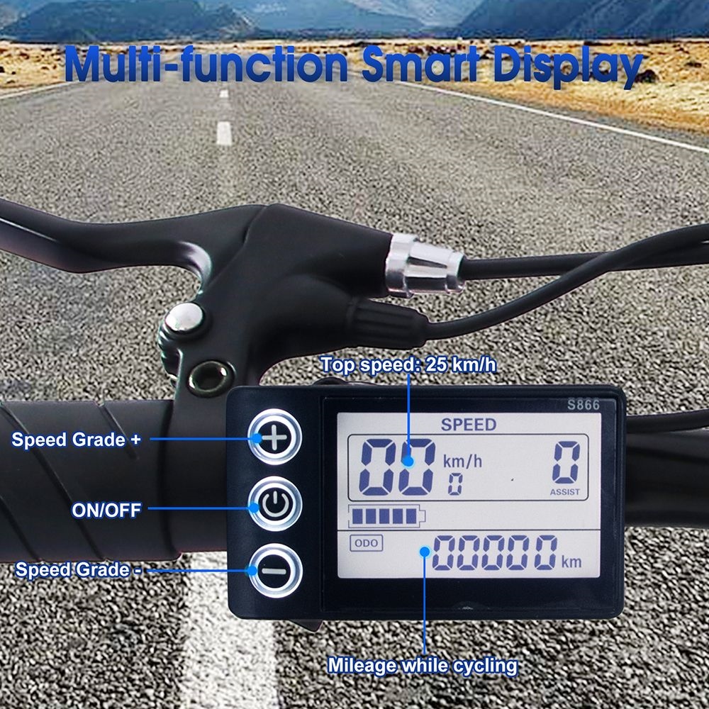 ONESPORT OT16 20*3.0 inch Tires Electric Bike, 350W Motor 48V15Ah Battery 25km/h Max Speed Disc Brakes