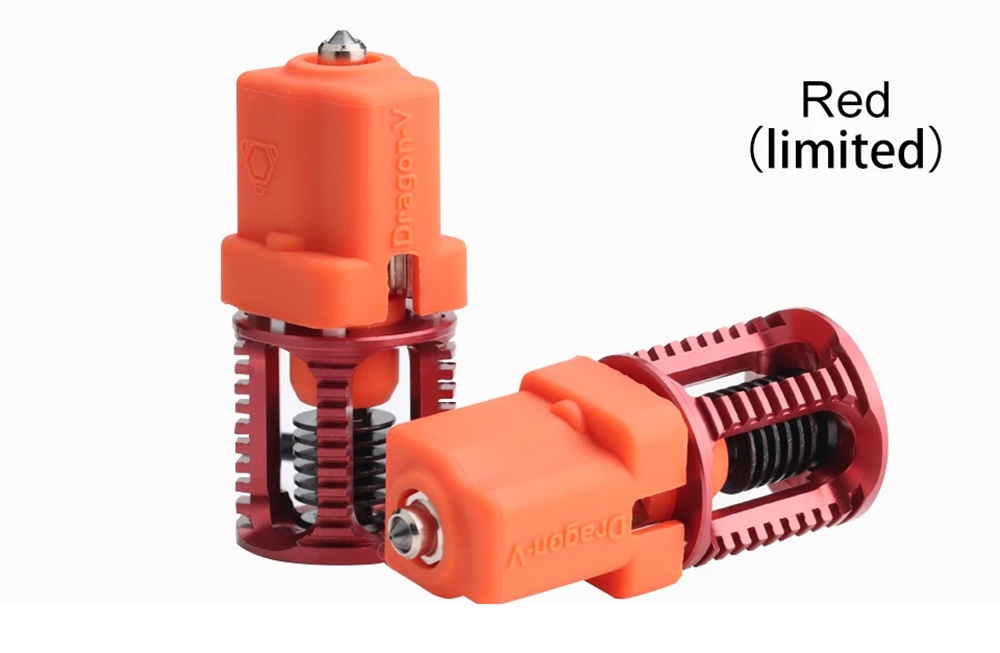 Trianglelab PT1000 Dragon Ace Hotend, Compatible with Prusa MK3 Voron Titan Extruder DDE 3D Printer - Limited Red