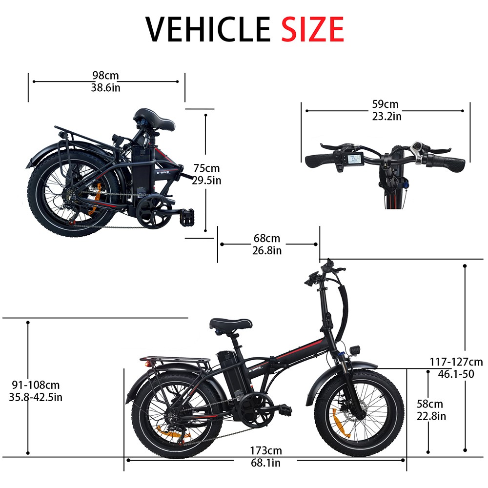 BAOLUJIE DZ2031 Electric Bike, 500W Motor 48V 13Ah Battery 20*4.0inch Tire 35-45km Range 40km/h Max Speed SHIMANO 7-speed Mechanical Disc Brake - Grey