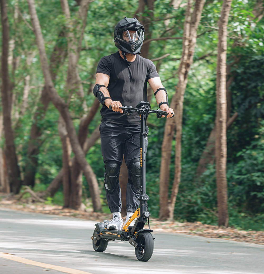 Ausom Leopard 10-inch Off-Road Electric Scooter, 1000W Motor 34mph Max Speed 20.8Ah Battery 52 Miles Range, 265lb Max Load with Smart LCD Display and Detachable Seat IP54