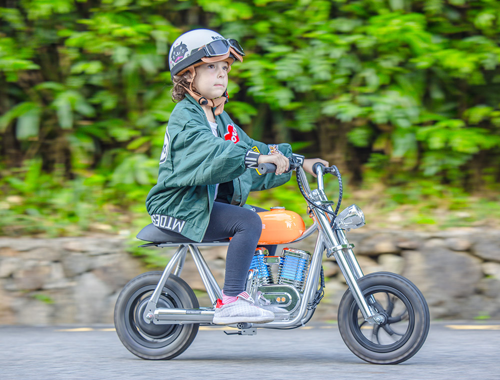 HYPER GOGO Pioneer 12 Plus mit App, Elektromotorrad für Kinder, 24 V, 5,2 Ah, 160 W mit 12'x3'-Reifen, 12 km Top-Reichweite – Grün