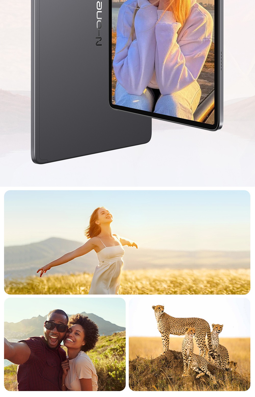 N-one NPad S 10.1'' Tablet with Leather Case & Tempered Film Set, MTK8183 Octa-Core CPU, Android 13 OS, 6GB RAM 128GB ROM, 5G WiFi, Bluetooth 5.0, 6600mAh Battery