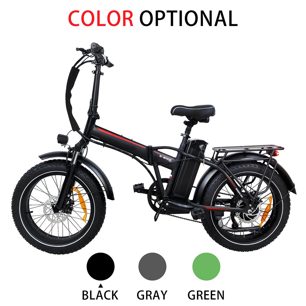 BAOLUJIE DZ2031 Electric Bike, 500W Motor 48V 13Ah Battery 20*4.0inch Tire 35-45km Range 40km/h Max Speed SHIMANO 7-speed Mechanical Disc Brake - Grey