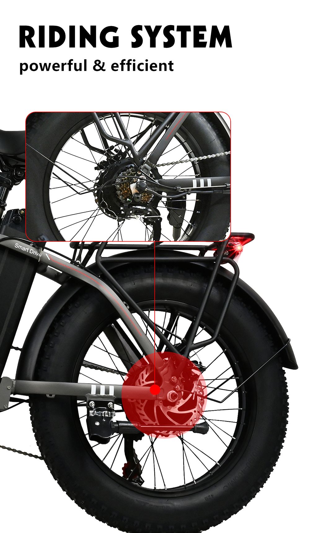 BAOLUJIE DZ2001 Folding Electric Bike, 48V 12Ah Battery 500W Motor 20*4.0inch Tires 45km/h Max Speed 30-40km Range Disc Brake - Grey