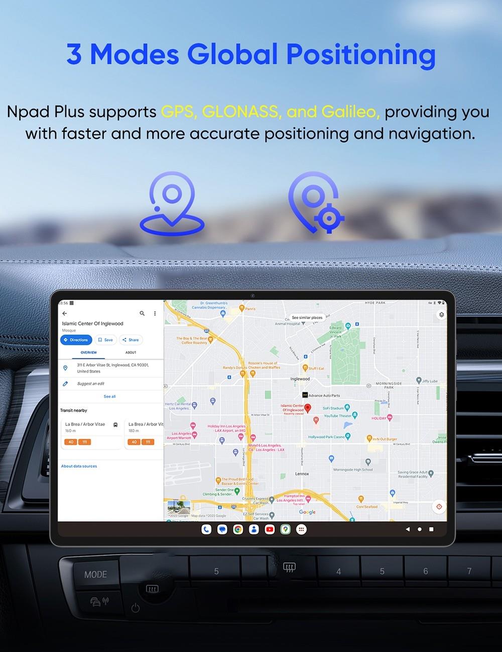 N-one NPad Plus Android 13 Tablet PC, MTK8183 Octa Core 2.0GHz, 8GB+128GB, 10.36'' Full Display 2000x1200 2K Incell FHD IPS Screen 300Nits Brightness, 500g Light, Dual WiFi Camera BT5.0, Type-C Micro SD, GPS BDS GLONASS Galileo A-GPS with Case & Film