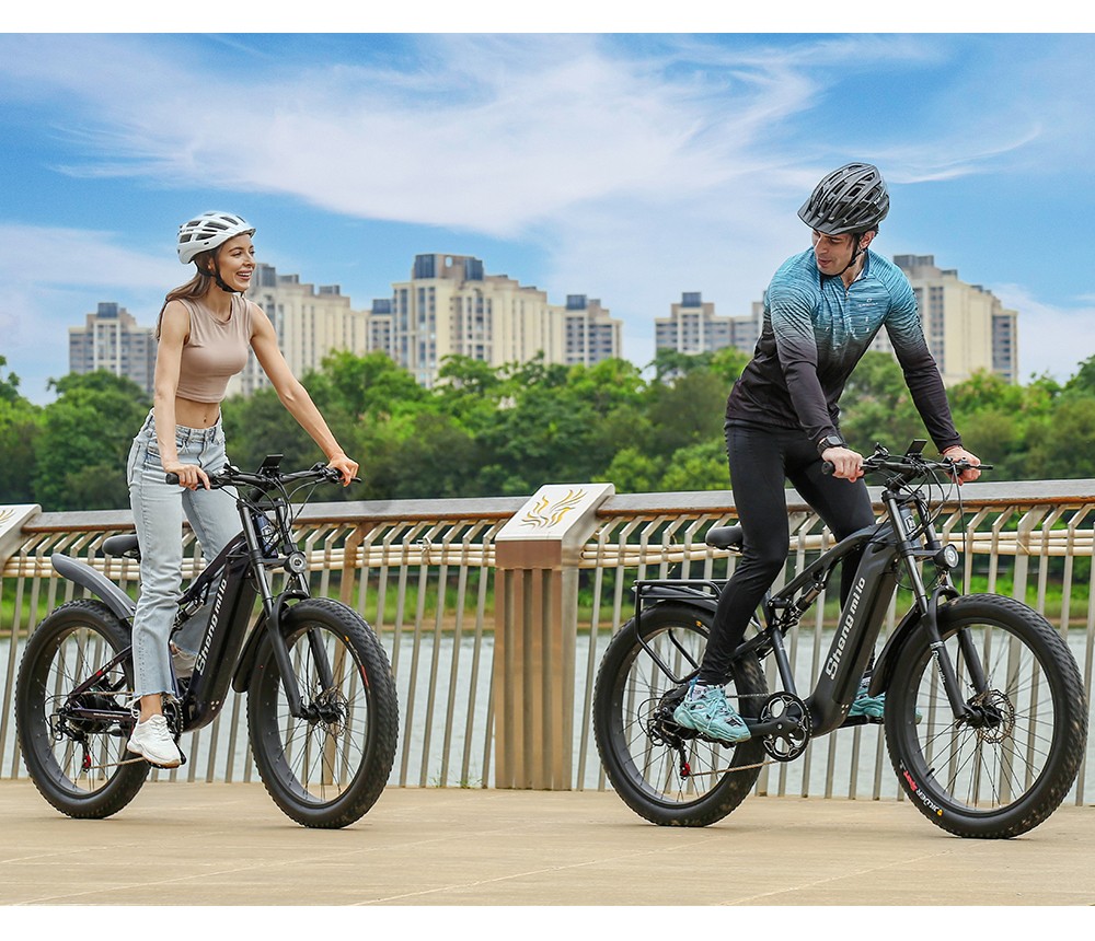 Shengmilo MX05 26 Inch Fat Tire Mountain E-Bike 500W Bafang Motor 42Km/h Max Speed 48V 15Ah LG Battery 60km Range Dual Oil Disc Brakes