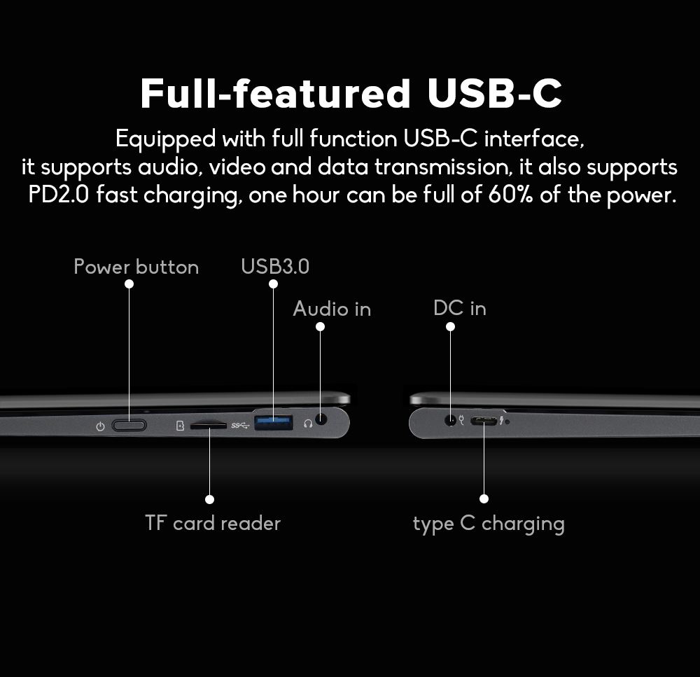 Ninkear N14 14 inch 4K Screen Intel N95 CPU, 12GB LPDDR5 RAM 1TB SSD, Windows 11 Home, 360° Flipping & Folding, Fingerprint Recognition