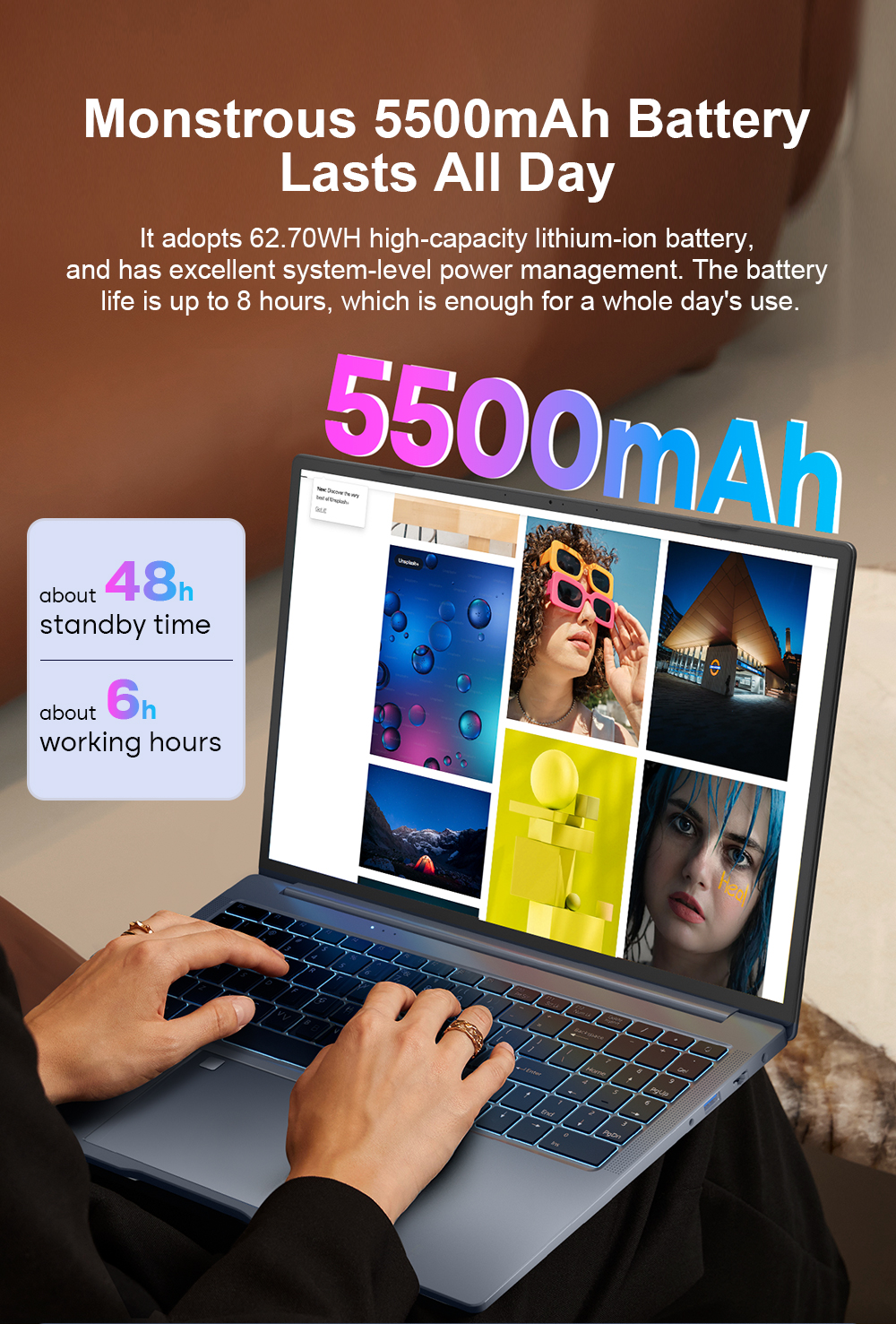Ninkear N16 Pro 16in Laptop Intel Core i7-1260P Processor, 32GB DDR4 2TB SSD, Windows 11 Home, WiFi 6, Bluetooth 5.0