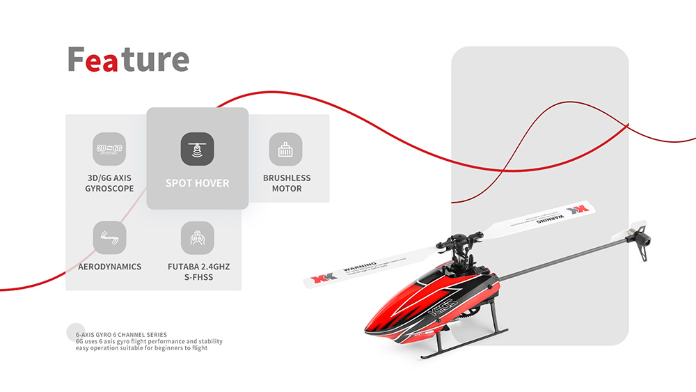 XK K110S 2.4G 6CH 3D 6-Axis Gyro Brushless Motor Compatible with FUTABA S-FHSS RC Helicopter - One Battery