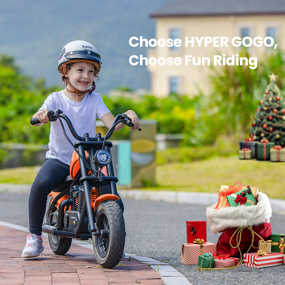 HYPER GOGO Cruiser 12 Plus Electric Motorcycle for Kids 24V 5.2Ah Battery 160W Motor 16km/h Speed 12