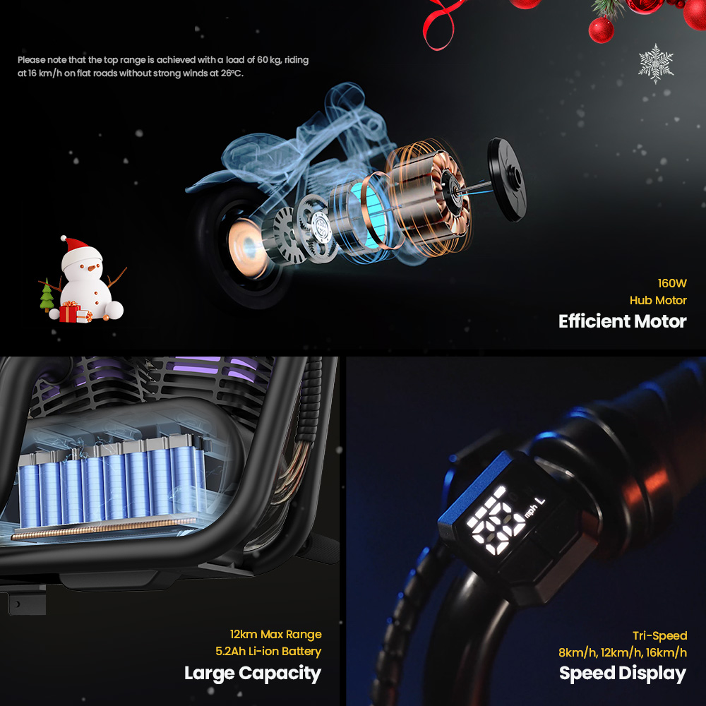 HYPER GOGO Cruiser 12 Plus Electric Motorcycle for Kids 24V 5.2Ah Battery 160W Motor 10MPH Max Speed 12