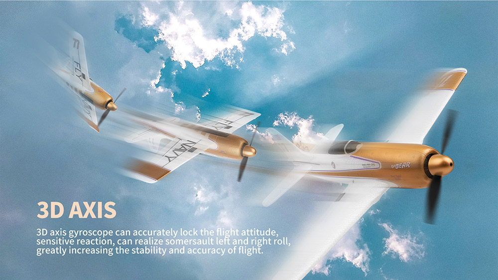 XK A260 F8F RC Airplane 384mm Wingspan 2.4G 4CH 3D/6G System RTF