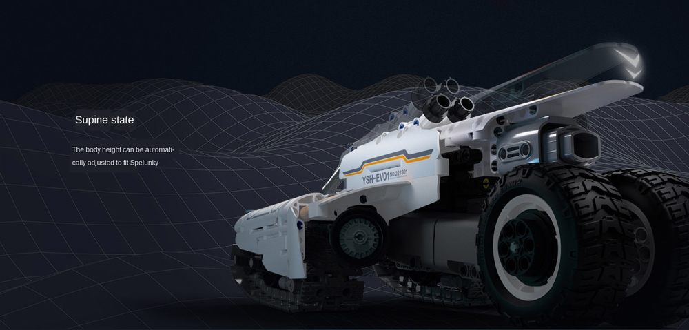 Building Blocks Flying Fish Shuttle Crawler Car Jupiter Dawn Series Sci-Fi Kids Puzzle Toy