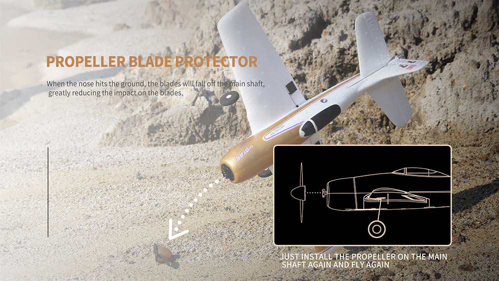 XK A260 F8F RC Airplane 384mm Wingspan 2.4G 4CH 3D/6G System RTF