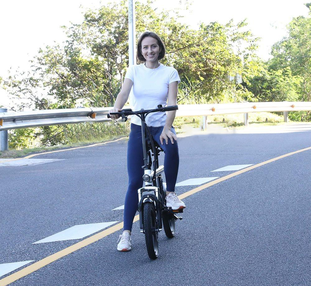PVY S2 Electric Bike, 16-inch Pneumatic Tire 250W Motor 36V 7.5Ah Battery 25km/h Max Speed 60km Max Range