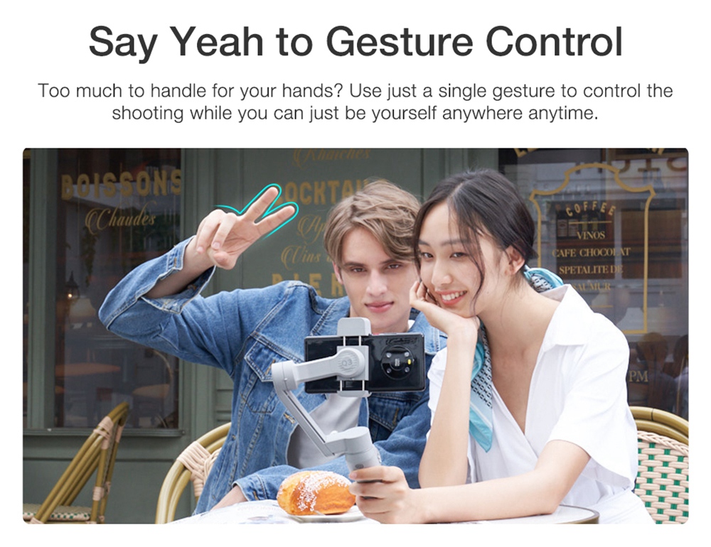 Zhiyun Smooth Q3 3-Axis Smartphone Gimbal Mobile Stabilizer with Build-in LED Fill Light - Standard Version