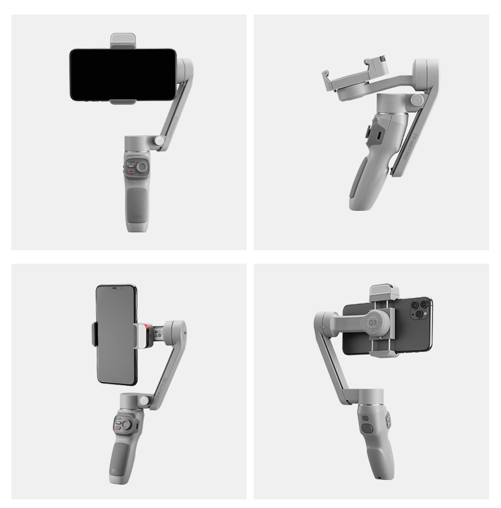 Zhiyun Smooth Q3 3-Axis Smartphone Gimbal Mobile Stabilizer with Build-in LED Fill Light - Standard Version