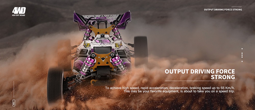 Wltoys 124019 1/12 2.4G 4WD 60km/h Metal Chassis Off-Road RC Car RTR