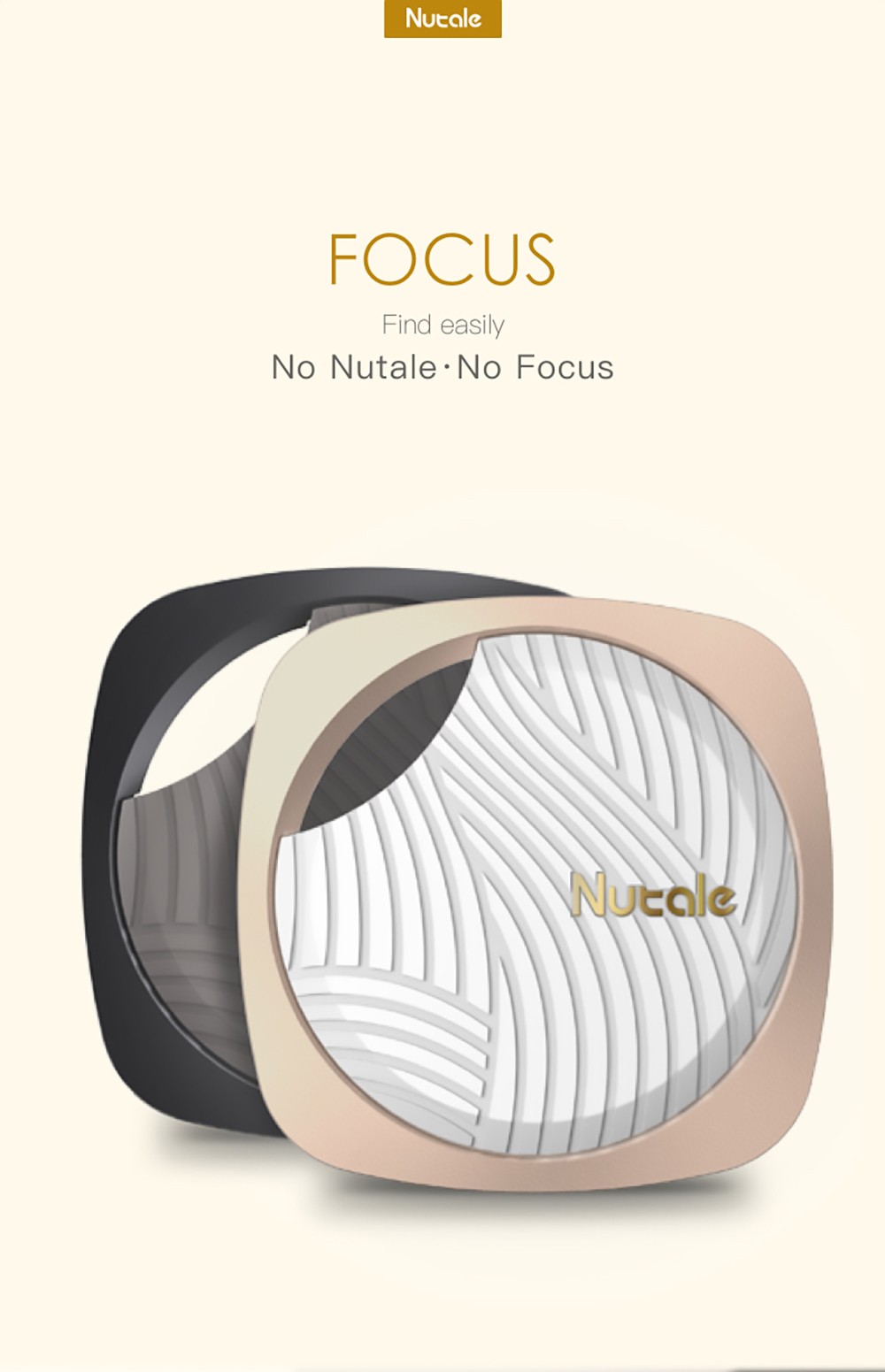Nutale F9 Focus Smart Key Finder Mini Tag Bluetooth Tracker Anti Lost Reminder Wallet Phone Suitcase Finder Alarm Black