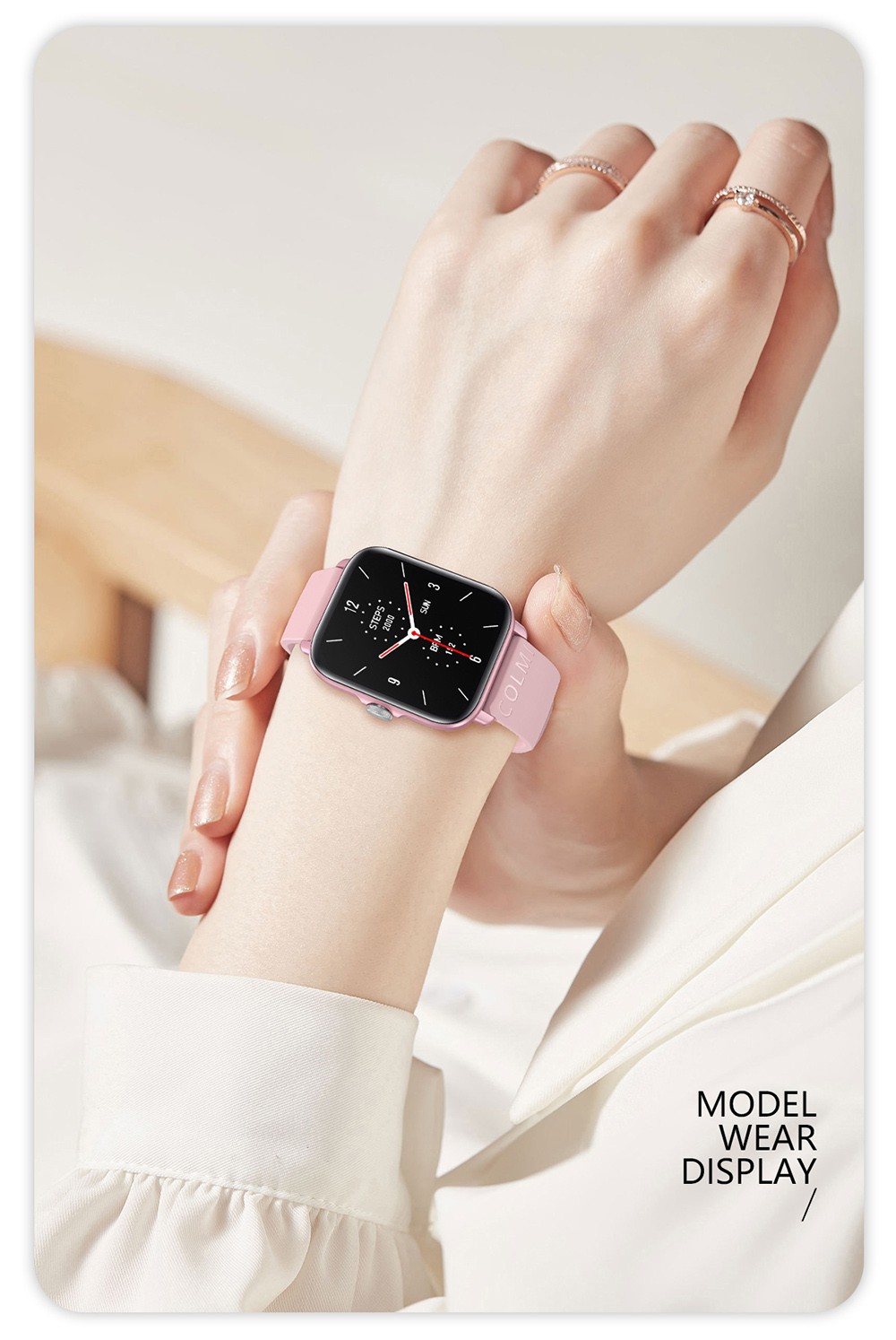 COLMI P28 Plus Smartwatch Upgraded Large Battery Fashion Sports and Health Monitor Watch Gray