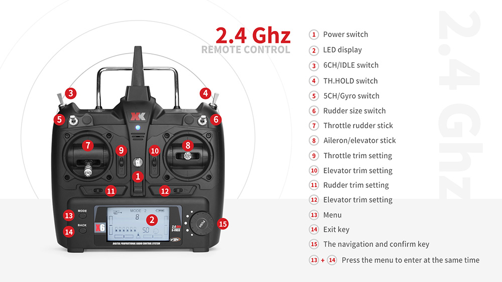 XK K110S 2.4G 6CH 3D 6-Axis Gyro Brushless Motor Compatible with FUTABA S-FHSS RC Helicopter - One Battery