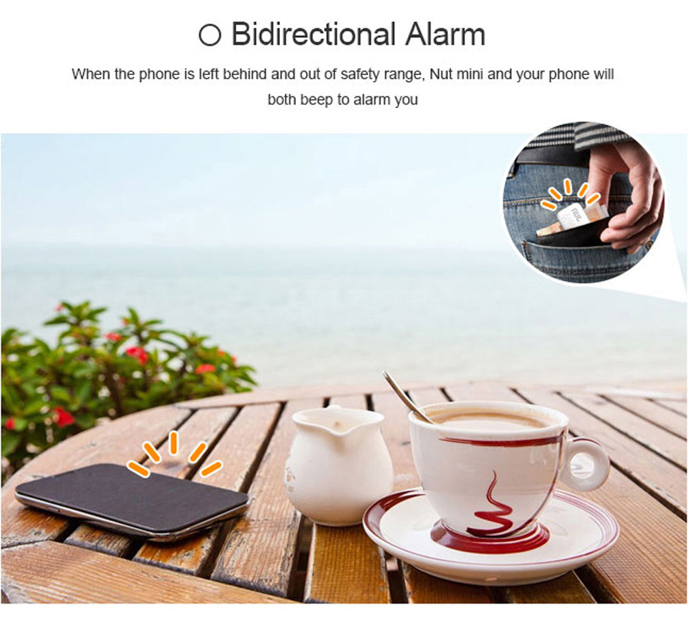 Nut Mini F6 Smart Tag Bluetooth Tracker Key Finder Locator Anti Lost Found Alarm For Security Protection White