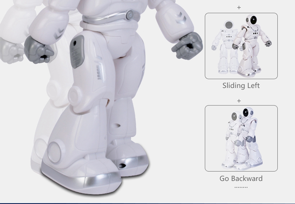 JJRC R18 RC Robot 2.4G Gesture Sensing Programmable Remote Control Music Dance Robot Toy - White