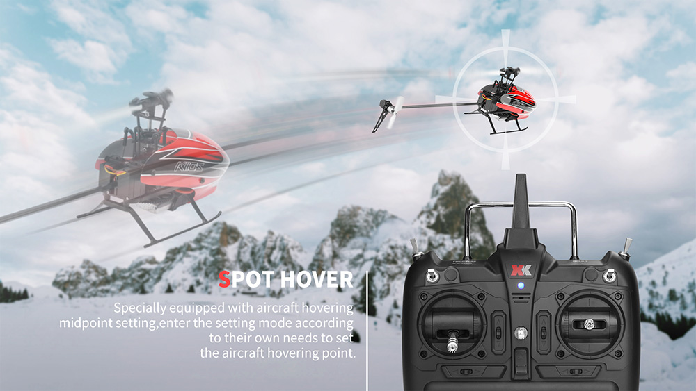 XK K110S 2.4G 6CH 3D 6-Axis Gyro Brushless Motor Compatible with FUTABA S-FHSS RC Helicopter RTF - Two Batteries