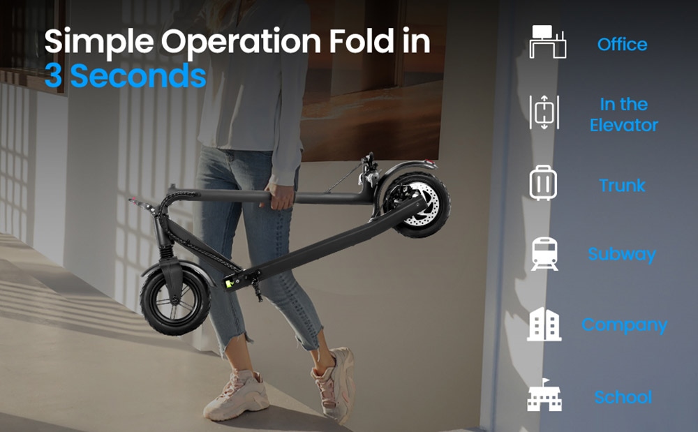 AILIFE CK85 Foldable Electric Scooter, 8.5-Inch Tire 350W Motor 36V 10Ah Battery 25km/h Max Speed 25km Range Electronic Brake & Disc Brake