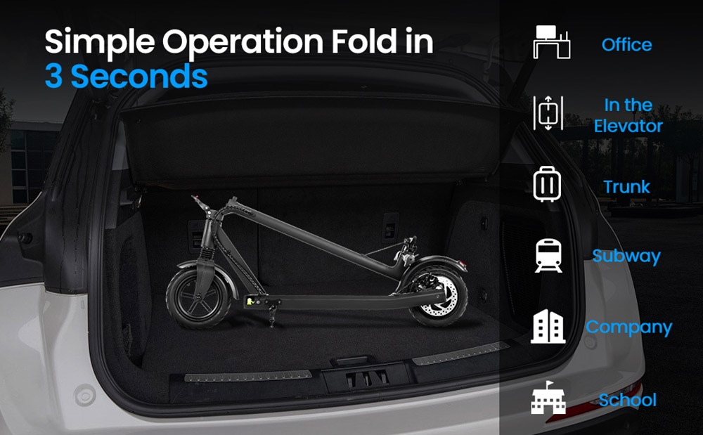 AILIFE CK85 Foldable Electric Scooter, 8.5-Inch Tire 350W Motor 36V 10Ah Battery 25km/h Max Speed 25km Range Electronic Brake & Disc Brake