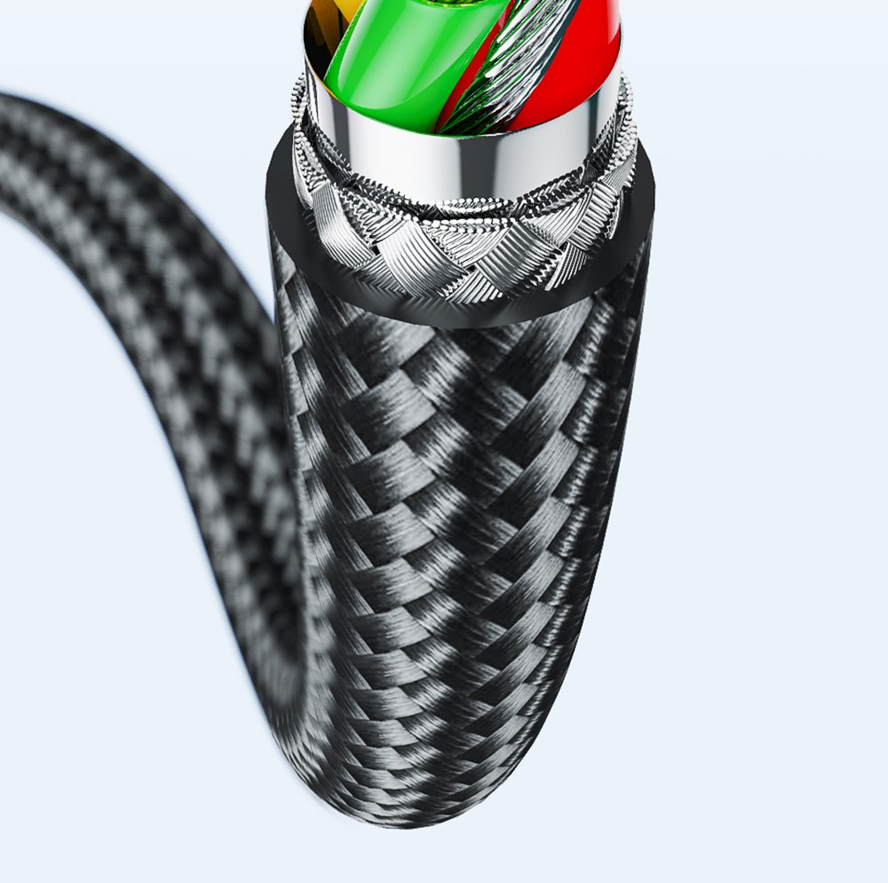 ESSAGER 100W Type-C to Type-C Data Cable, PD Fast Charging, 480Mbps Transmission Speed, for MacBook / Tablet / Huawei Samsung Mobile Phone - 2m Cable