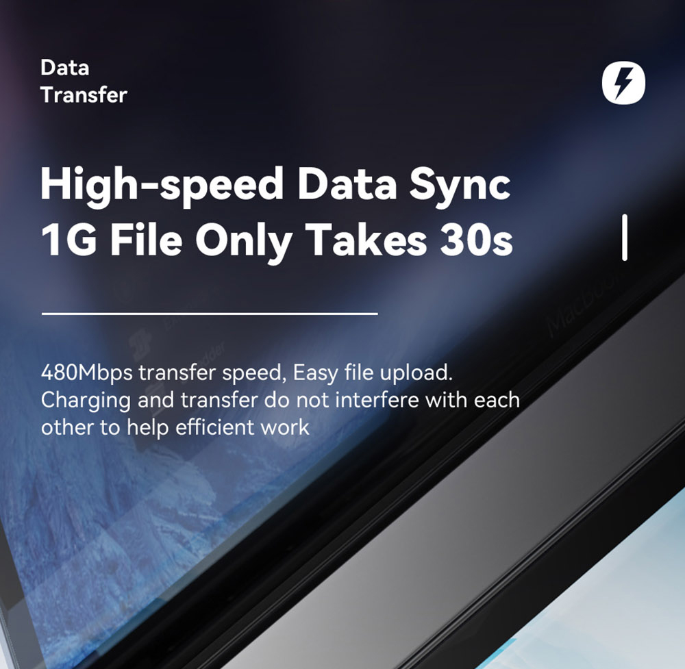 ESSAGER 240W 5A Fast Charging Data Cable, Type-C to Type-C, 480Mbps Transfer Rate, for Macbook iPad Huawei Samsung Xiaomi Redmi Mobile Phones, 1m Cable