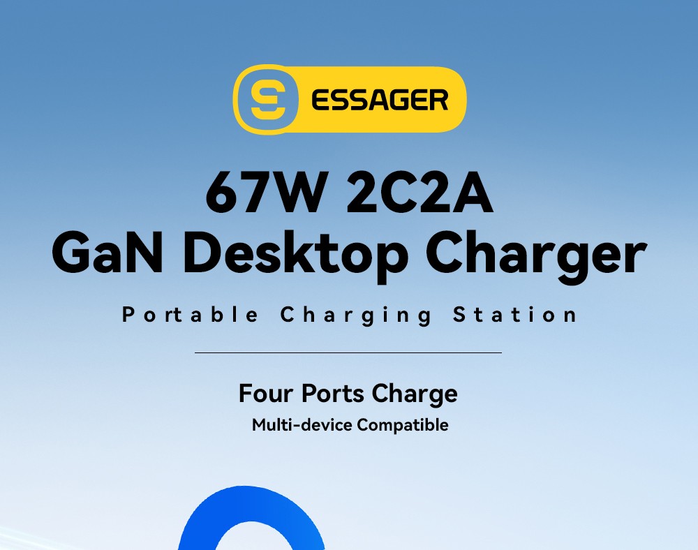 Essager W Gan Desktop Charger Eu Plug