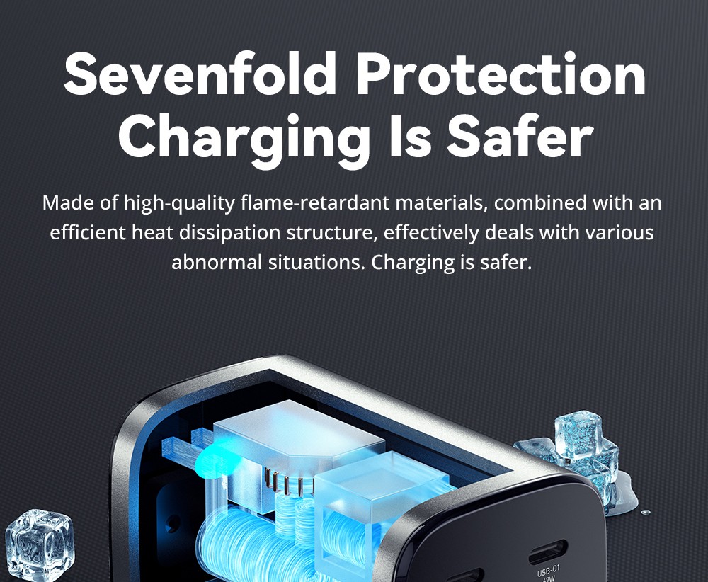 ESSAGER 67W GaN Desktop Charger, 2 USB-A + 2 Type-C, PD3.0 QC 3.0 Fast Charging, Intelligent Charging Protection, for MacBook Samsung POPC iPhone 15 Laptop - EU Plug