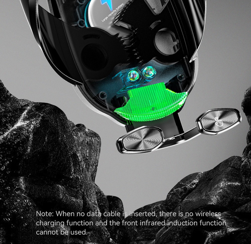 Essager Qi 15W Wireless Charger Car Phone Holder, Air Outlet Mount, for iPhone 14 13 12 X Pro Max / Xiaomi Huawei Fast Charging