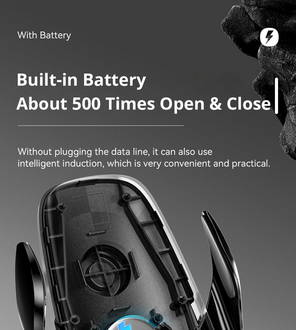 Essager Qi 15W Wireless Charger Car Phone Holder, Air Outlet Mount, for iPhone 14 13 12 X Pro Max / Xiaomi Huawei Fast Charging