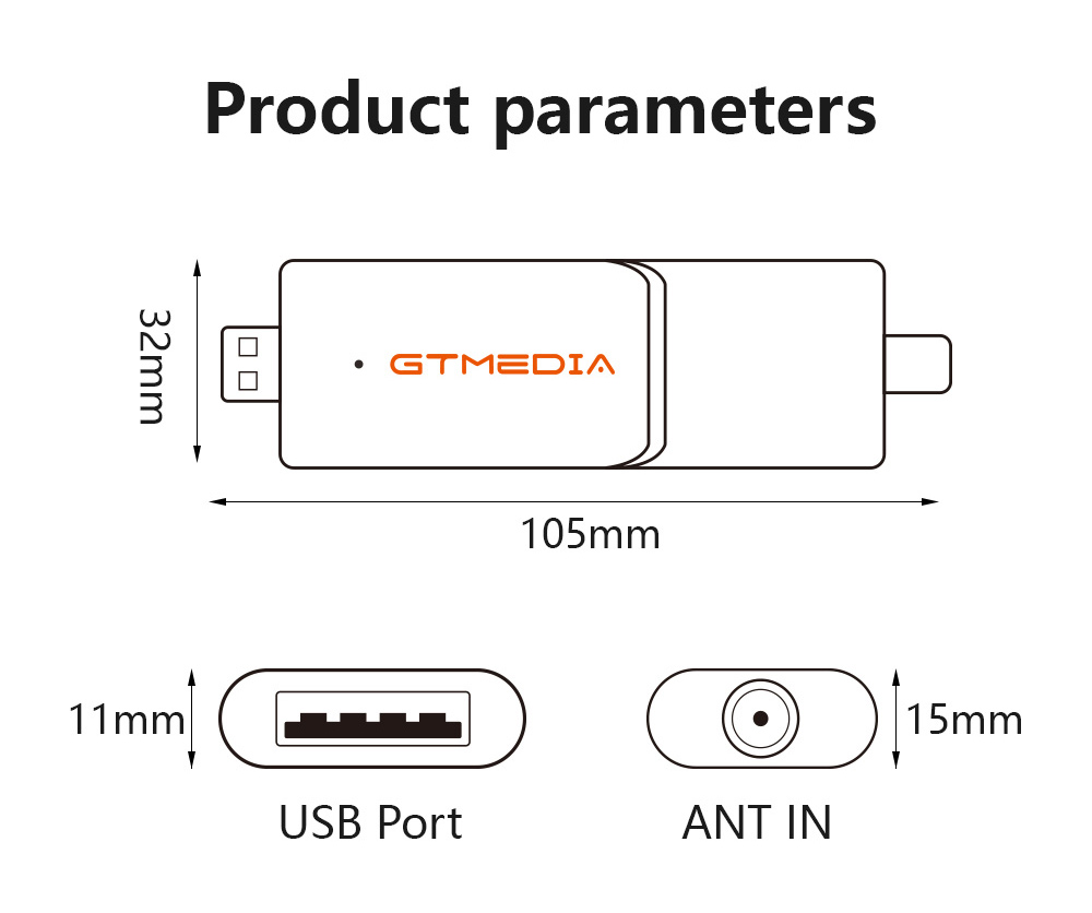 GTMEDIA HDTV Mate TV Stick, Support DVR Recording & Playback, External USB/TF DVR, 4K UHD USB 3.0 Interface, ATSC 3.0/1.0 TV Tuner for Android 9.0 and above TV/TV Box/PC/Laptop/Phone