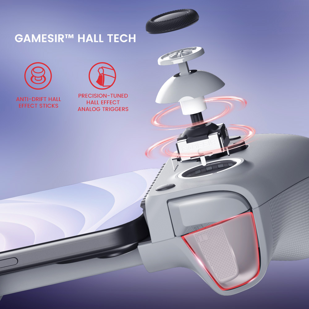 GameSir G8 Type-C Mobile Gaming Controller, Plug and Play Gamepad with Hall Effect Joysticks/Hall Trigger, 3.5mm Audio Jack, Compatible with Android & iPhone 15 Series