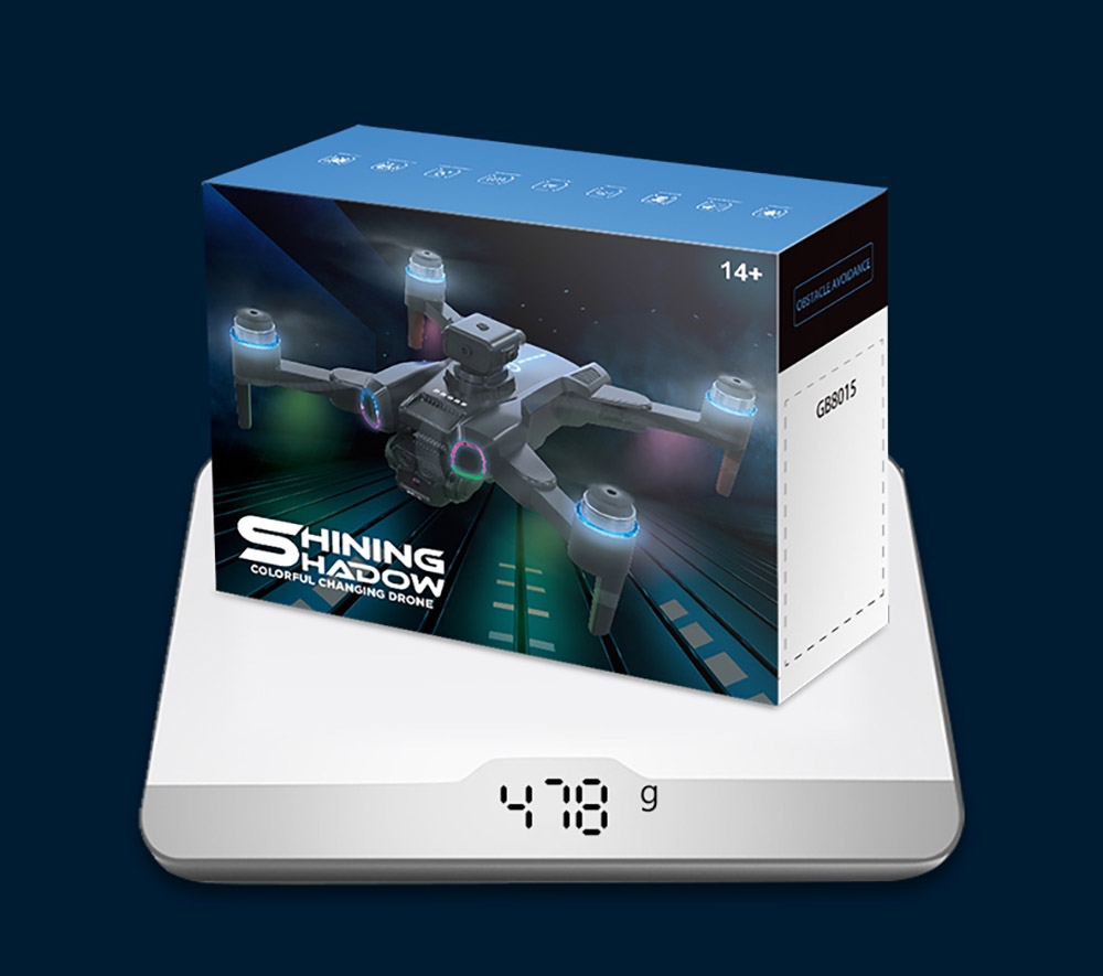 JJRC H117 Color Changing Drone, HD Dual Camera, Optical Flow Positioning, APP Control - 1 Battery, Black