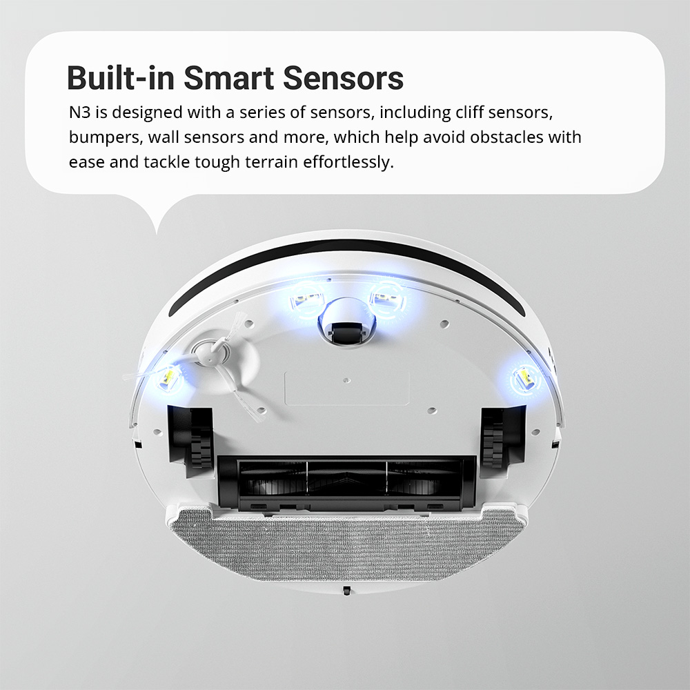 Neakasa NoMo N3 Robot Vacuum Cleaner with Self-Emptying Station, 4000Pa Suction, LDS + SLAM Navigation, 2.5L Dustbin, 5200mAh Battery, 320 Mins Max Runtime, Multi-Floor Mapping, App/Voice Control