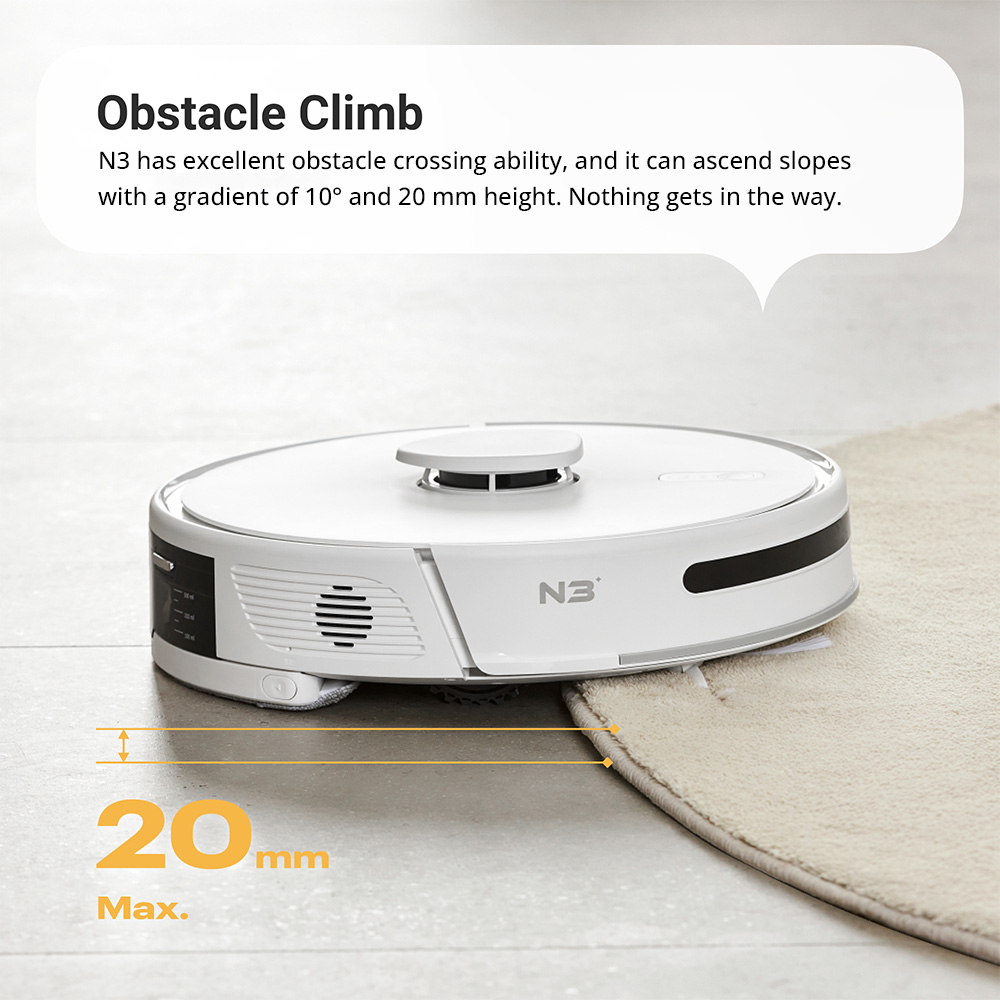 Neakasa NoMo N3 Robot Vacuum Cleaner with Self-Emptying Station, 4000Pa Suction, LDS + SLAM Navigation, 2.5L Dustbin, 5200mAh Battery, 320 Mins Max Runtime, Multi-Floor Mapping, App/Voice Control