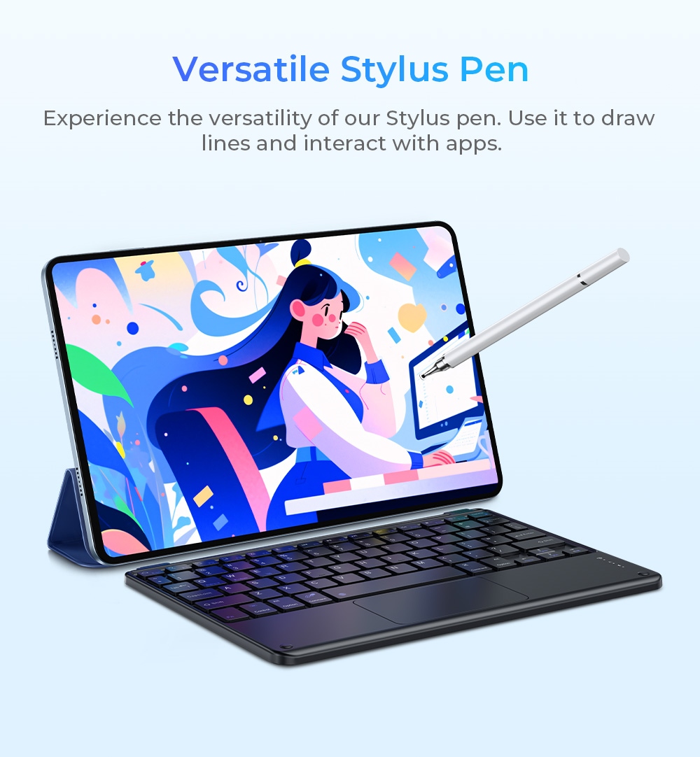 OUKITEL OT5 12-Inch Tablet, Android 13, 2000x1200 IPS Screen, MediaTek Helio G99, 12GB RAM 256GB ROM, 11000mAh Battery, Support Dual SIM Card, GPS/GLONASS/BDS/Galileo, 8MP Front Camera+16MP Main Camera+2MP Macro Camera, Bluetooth 5.2 - Black