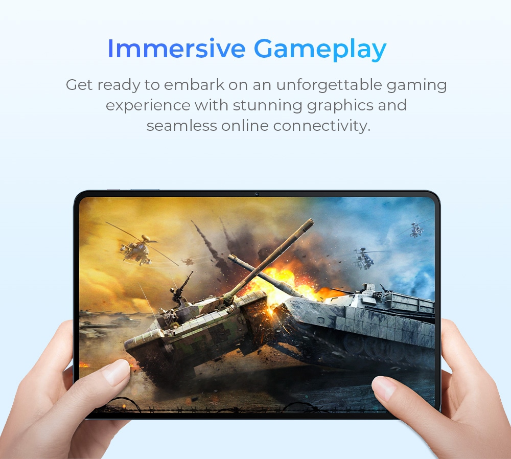 OUKITEL OT5 12-Inch Tablet, Android 13, 2000x1200 IPS Screen, MediaTek Helio G99, 12GB RAM 256GB ROM, 11000mAh Battery, Support Dual SIM Card, GPS/GLONASS/BDS/Galileo, 8MP Front Camera+16MP Main Camera+2MP Macro Camera, Bluetooth 5.2 - Blue