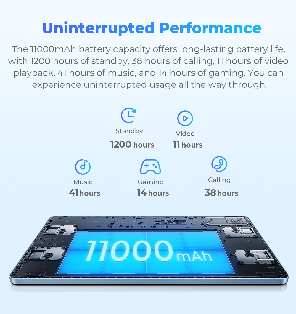 OUKITEL OT5 12-Inch Tablet, Android 13, 2000x1200 IPS Screen, MediaTek Helio G99, 12GB RAM 256GB ROM, 11000mAh Battery, Support Dual SIM Card, GPS/GLONASS/BDS/Galileo, 8MP Front Camera+16MP Main Camera+2MP Macro Camera, Bluetooth 5.2 - Green