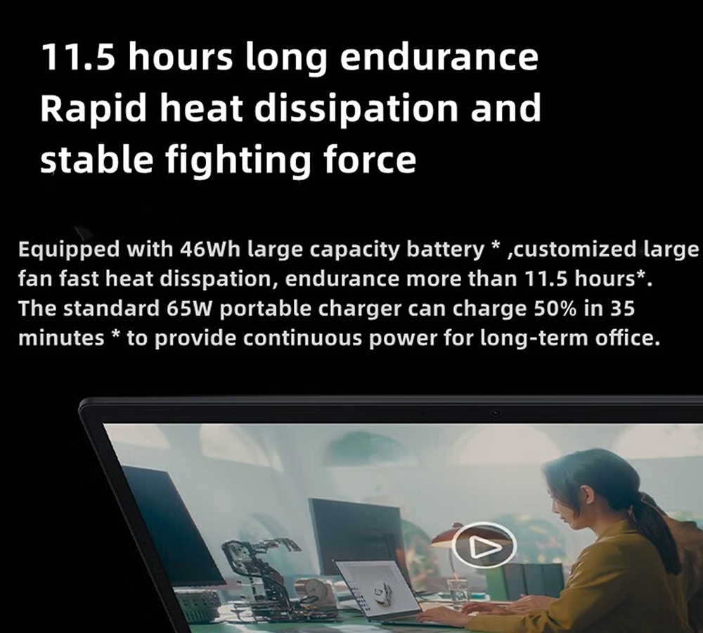 Redmi Book 15E Laptop, 15.6 inch 1920x1080 HD Screen, Intel Core i7-11390H 4 Cores 5.0GHz, 16GB DDR4 RAM 512GB SSD, WiFi5 Bluetooth5.2, 46Wh Battery, 1*HDMI 2*USB 3.2 1*USB 2.0 1*Ethernet port 1*Card reader 1*3.5mm Headphone Jack, Full-size Keyboard