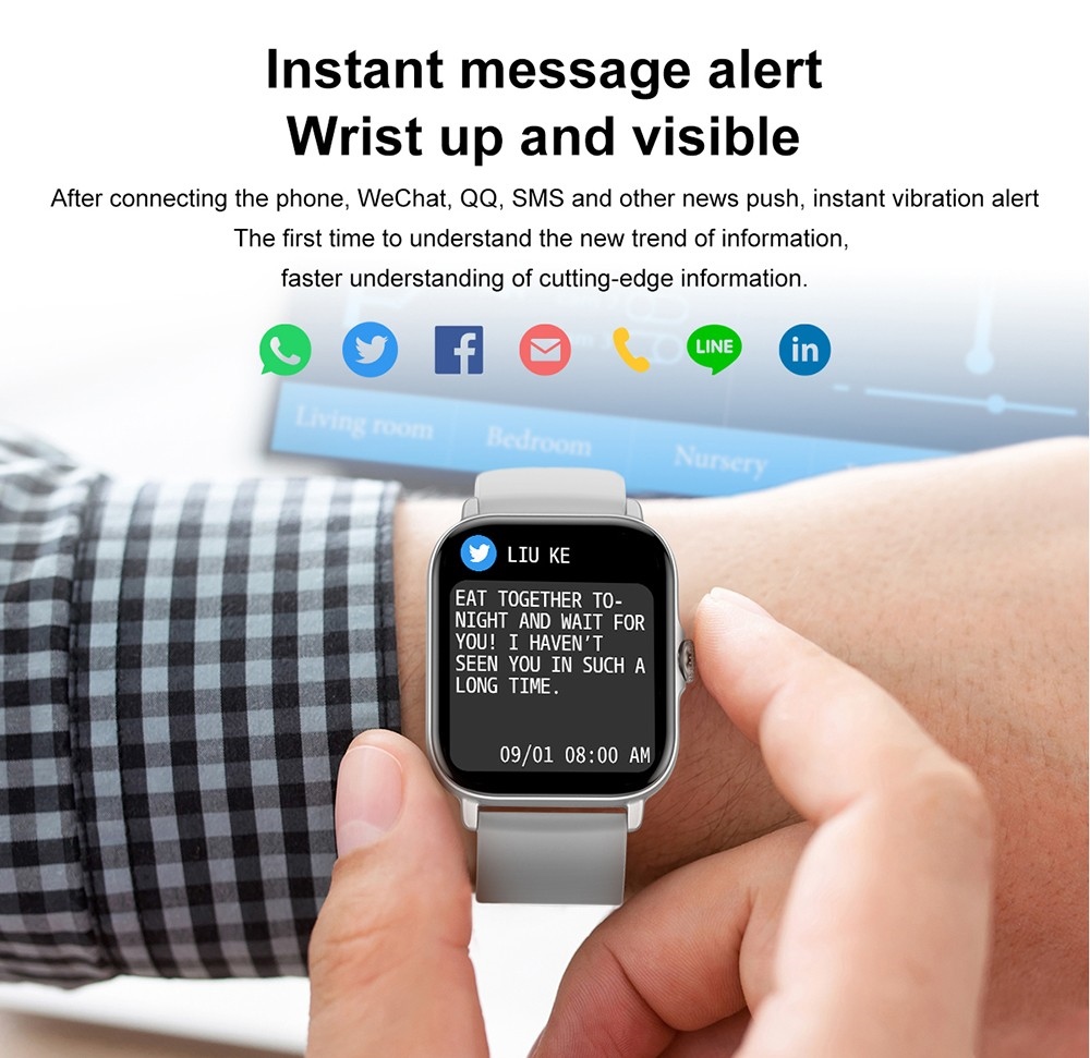 T12 Smartwatch 1.81'' Large Screen Sports Heart Rate Blood Oxygen Sleep Monitoring Bluetooth Calling - Red