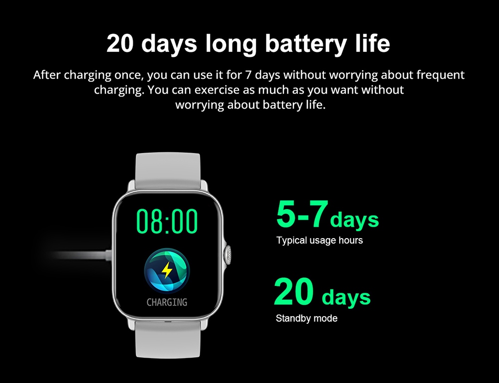 T12 Smartwatch 1.81'' Large Screen Sports Heart Rate Blood Oxygen Sleep Monitoring Bluetooth Calling - Red