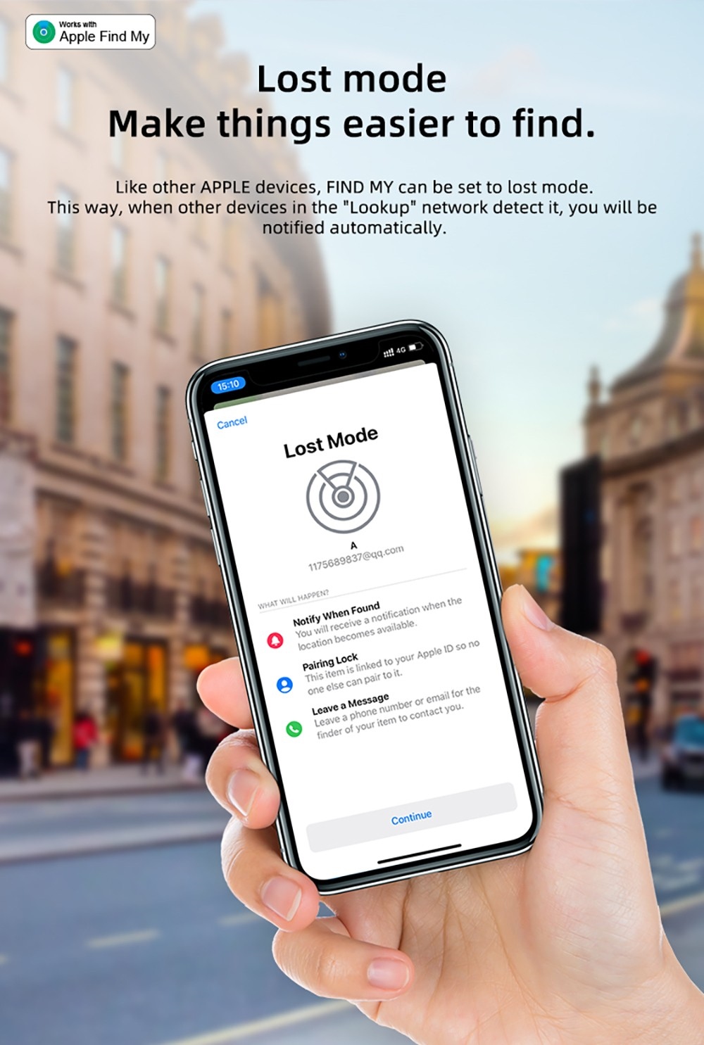 TX02 Anti Lost Tag Smart Tag Key Finder Item Locator Tracker Reminder - White