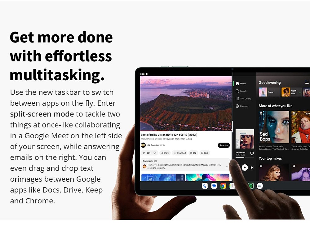 Teclast M50HD 10.1-inch Tablet, 1920x1200 IPS Screen, Unisoc T606 8-Core, 8GB RAM+128GB ROM, Android 13, 5MP+13MP Camera, 6000mAh Battery Type-C Charging, GPS/Galileo/GLONASS/BDS, 2.4G/5G Dual band WiFi Bluetooth 5.0, Dual 4G SIM/Micro SD Slot - EU