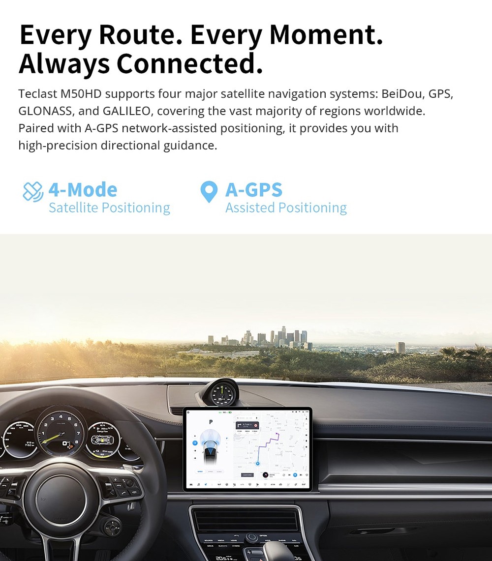 Teclast M50HD 10.1-inch Tablet, 1920x1200 IPS Screen, Unisoc T606 8-Core, 8GB RAM+128GB ROM, Android 13, 5MP+13MP Camera, 6000mAh Battery Type-C Charging, GPS/Galileo/GLONASS/BDS, 2.4G/5G Dual band WiFi Bluetooth 5.0, Dual 4G SIM/Micro SD Slot - EU